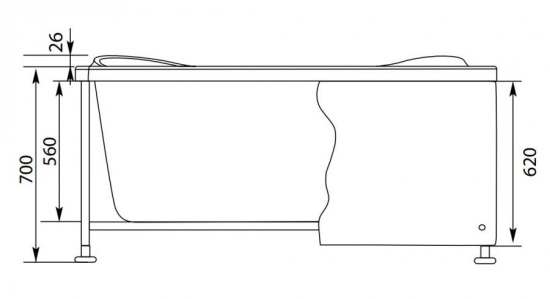 Акриловая ванна Aquanet Palau 140 см