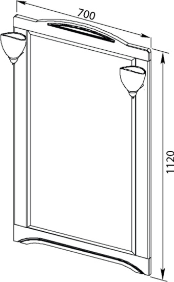 Зеркало Aquanet Луис 70 белое