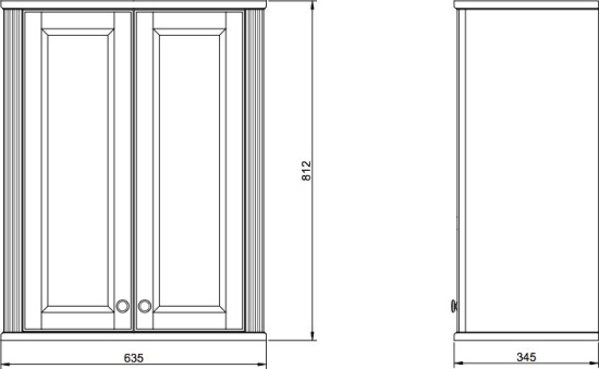 Шкаф ValenHouse Лиора 65 белый, фурнитура хром