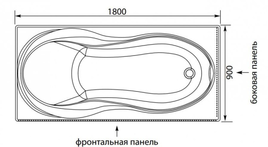 Акриловая ванна Aquanet Grenada 180х90 см