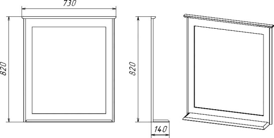 Зеркало Misty Винтаж 70 дуб