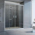 Душевая дверь в нишу Vegas Glass Z2P 210 07 01 профиль матовый хром, стекло прозрачное