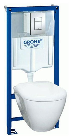 Комплект Grohe Solido 39186000 подвесной унитаз + инсталляция + кнопка