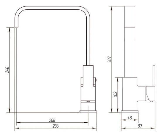 Смеситель для кухни Migliore Kvant ML.KVT-2798.CR