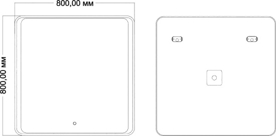 Зеркало Art&Max Elegant 80х80 с подсветкой