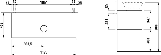 Мебель для ванной Laufen The New Classic 4.0602.1.085.627.1 traffic grey