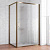 Душевой уголок Vegas Glass ZP+ZPV 120*90 05 02 профиль бронза, стекло шиншилла