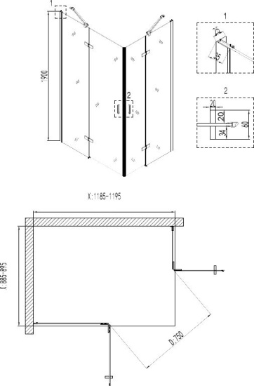 Душевое ограждение Niagara Nova NG-6618-08