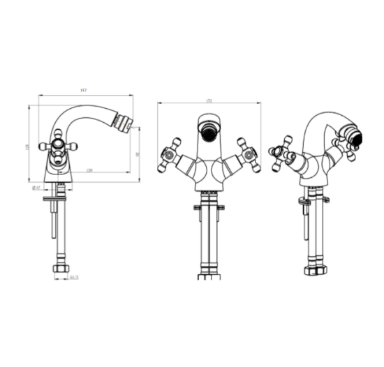 Смеситель для раковины Boheme Flora 276-FL