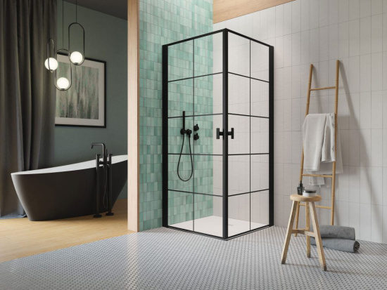 Душевой уголок Radaway Nes Black KDD I Factory 80x80