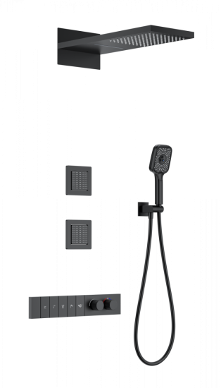 Душевая система Wonzon & Woghand WW-D4538-A-MB с термостатом