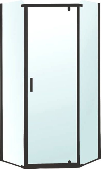 Душевой уголок Berges Solo 061106 90х90, профиль черный
