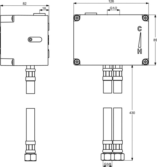 Смеситель для раковины Ideal Standard Intellimix A7707AA с внутренней частью, хром