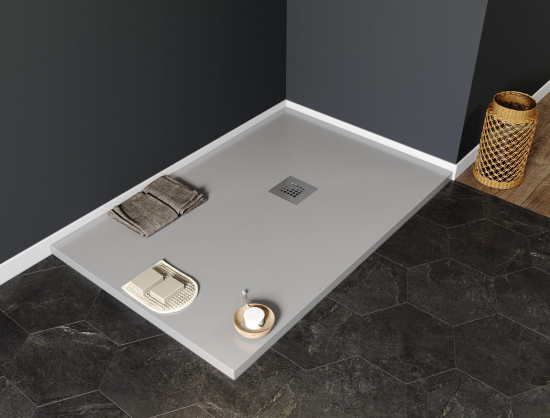 Поддон для душа Aquanet Pleasure NEW 003G 140x80 с сифоном, серый камень