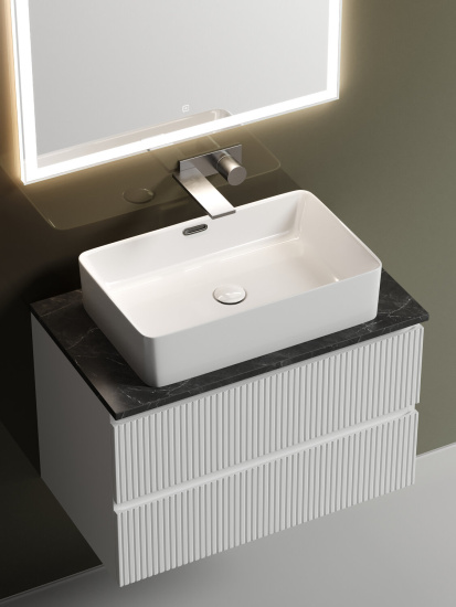 Тумба с раковиной Sancos Snob T 80 Bianco SNT80W, подвесная
