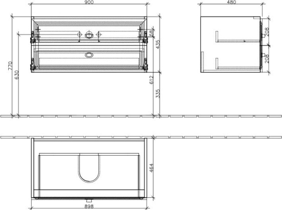 Тумба с раковиной Villeroy & Boch La belle A58400DJ белый глянец