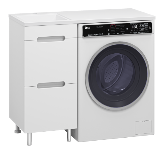 Тумба с раковиной Misty Байкал 40 L под стиральную машину, раковина Гавана 100