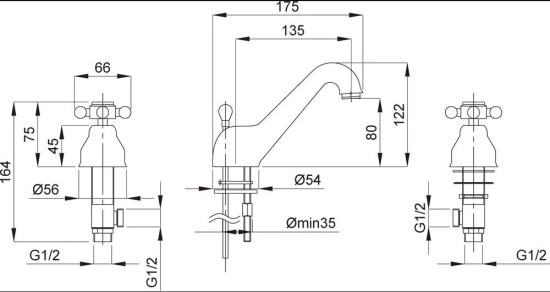 Смеситель для раковины Migliore Lady ML.LAD-912.BR