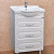 Тумба с раковиной Misty Александра 55 3 ящика, белый металлик
