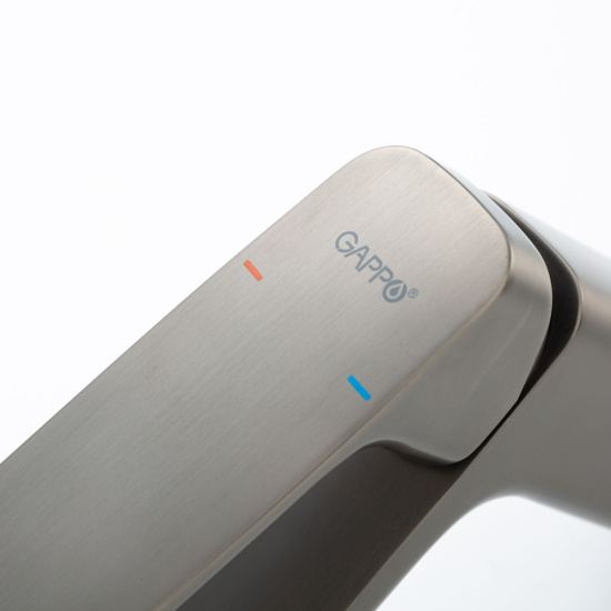 Смеситель для раковины Gappo G1028-9, оружейная сталь