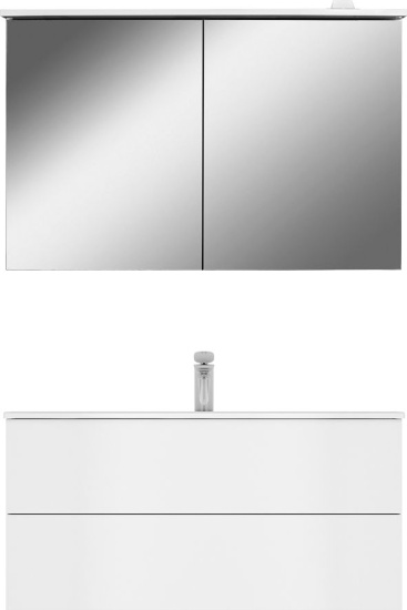 Зеркало-шкаф AM.PM Spirit V2.0 100 с LED-подсветкой, белый глянец