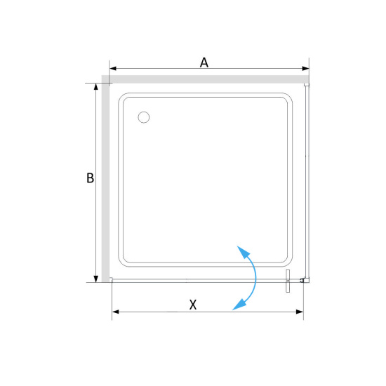 Душевой уголок RGW Stilvoll SV-43-1 (805-835)х900х2000 профиль хром, стекло прозрачное