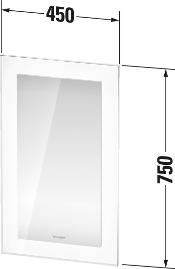 Мебель для ванной Duravit White Tulip 45 с ручкой, шелковисто-матовый