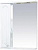 Зеркало-шкаф Misty Александра 55 L белый металлик