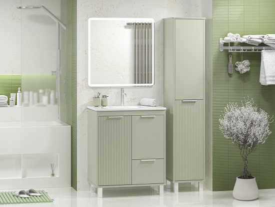 Тумба с раковиной Brevita Risacca Pistachio 70