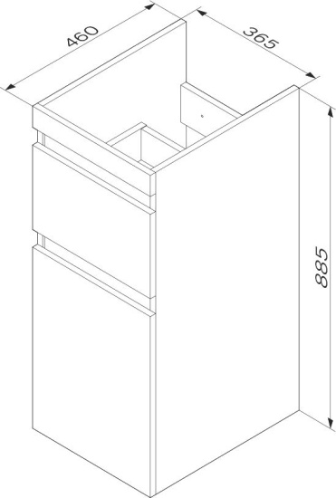 Мебель для ванной AM.PM X-Joy 40 L под стиральную машину