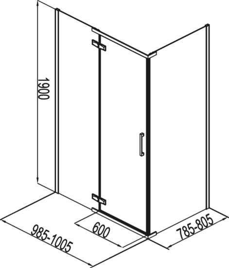 Душевой уголок Aquanet Logic AE32-S-100x80U-CT