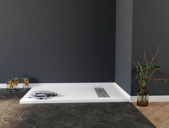 Поддон для душа Stworki Эстерсунд 140x80 белый камень