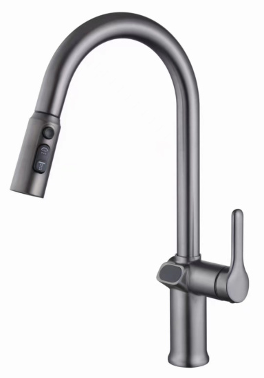 Смеситель для кухни Esko Kitchen K15GMLED вытяжной с дисплеем