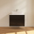 Тумба с раковиной Villeroy & Boch Finion 80 black matt lacquer, glass white matt, с настенным освещением