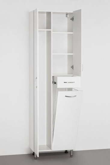 Пенал Style Line Эко Стандарт 54 с бельевой корзиной, белый