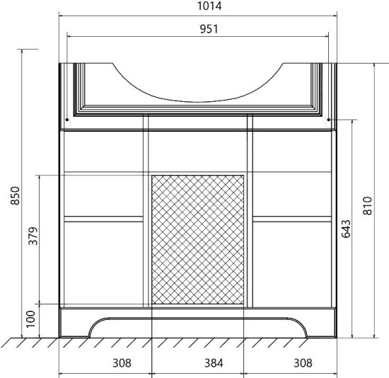 Тумба с раковиной 1MarKa Прованс New 105Н