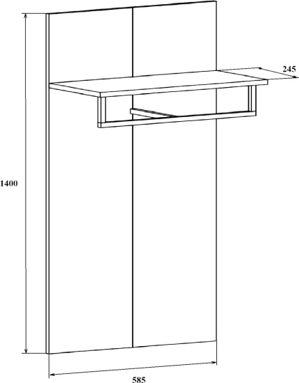 Полка Бриклаер Лофт 60 с крючками и полотенцедержателем