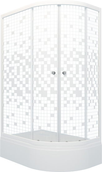 Душевой уголок Triton Коралл Щ0000038528 L 120х80 см, белый