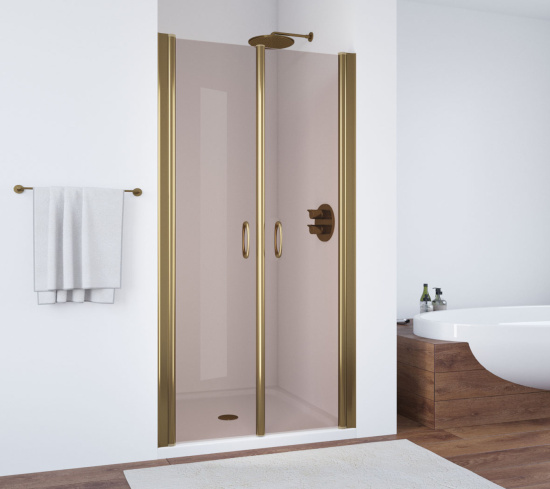 Душевая дверь в нишу Vegas Glass E2P 85 05 05 профиль бронза, стекло бронза