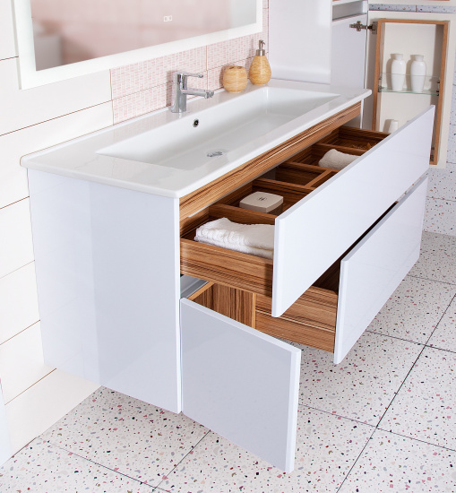 Тумба с раковиной Бриклаер Мальта 105 белая