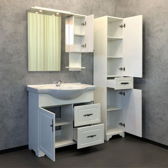 Тумба с раковиной Comforty Севилья 85, напольная, слоновая кость