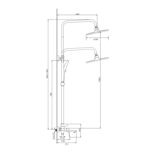 Душевая стойка Splenka S41.24.06