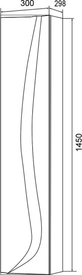 Пенал Aima Design Mirage 30П R white