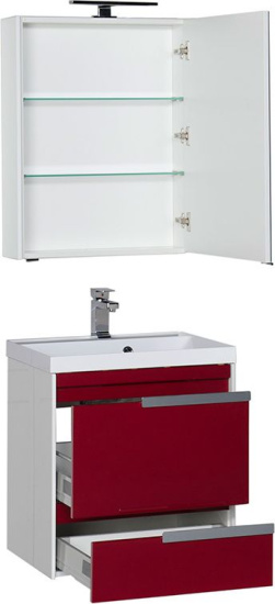 Мебель для ванной Aquanet Тиволи 60 бордо