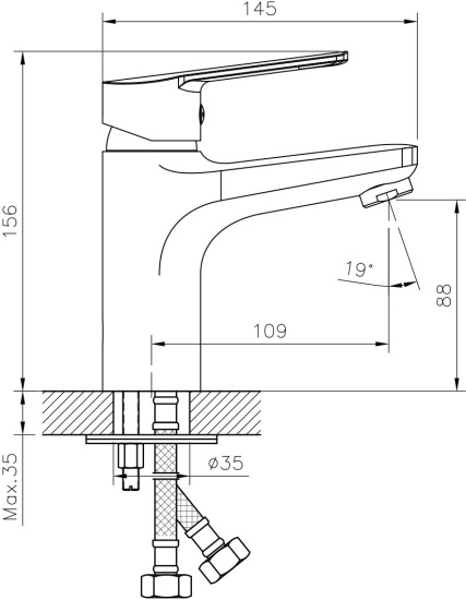 Смеситель для раковины Decoroom DR22 DR22011