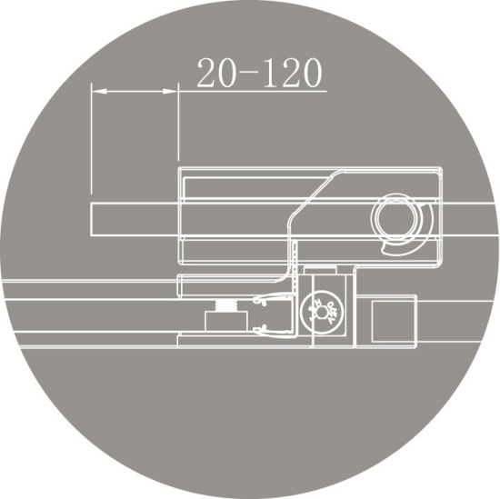 Душевой уголок Cezares Slider-A-2-100/110-GRIGIO-Cr