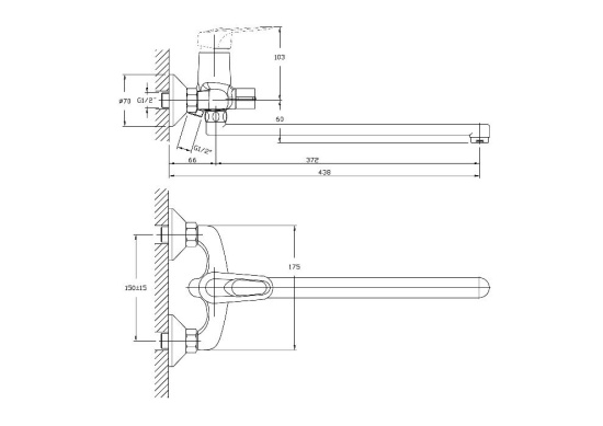 Смеситель для ванны Haiba HB37 HB2237