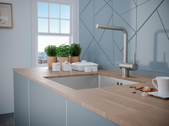 Смеситель для кухни Paulmark Spring Sp212067-SS