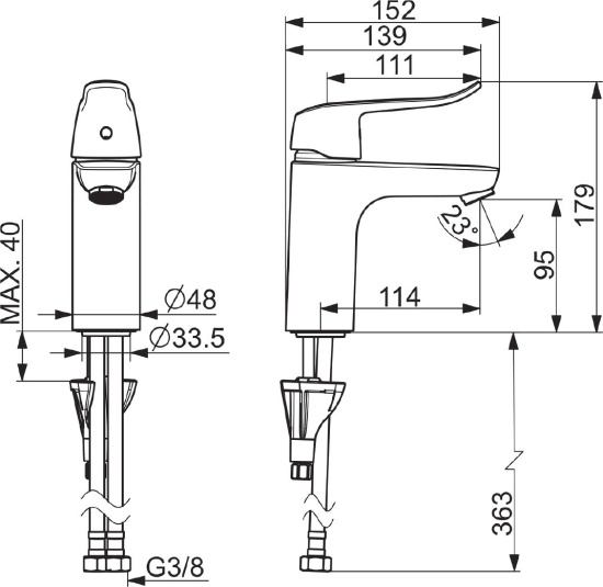 Смеситель для раковины Oras Care 5711F