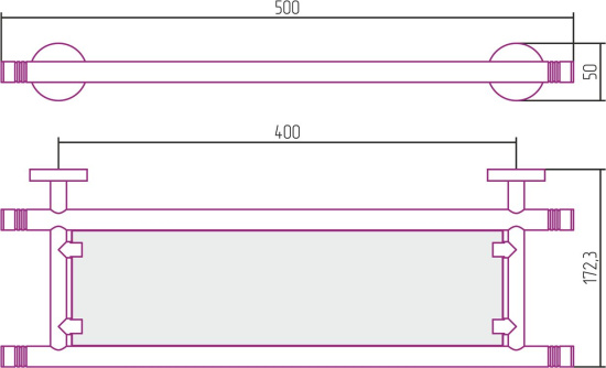 Полка Сунержа Каньон 00-3003-0500